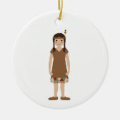 Indiaas meisje keramisch ornament (Voorkant)