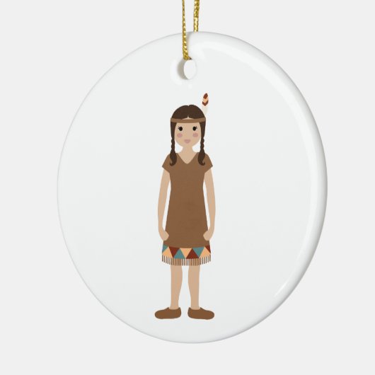 Indiaas meisje keramisch ornament (Links)