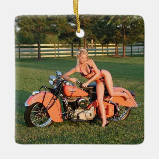 Indiaas meisje keramisch ornament (Voorkant)