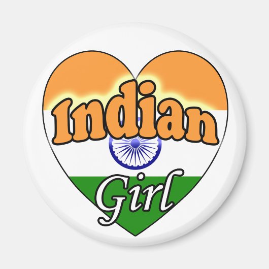Indiaas meisje magneet (Voorkant)
