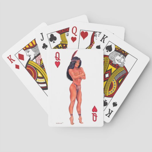 INDIAAS MEISJE POKERKAARTEN (Achterkant)