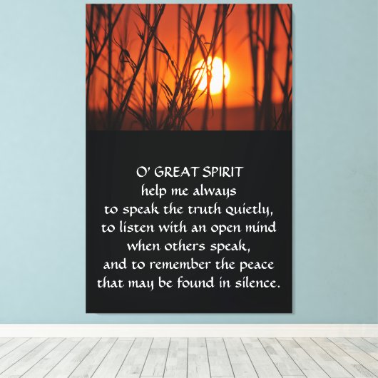 Indiaas nationaal gebed canvas afdruk (Insitu (Houten vloer))