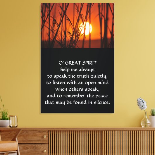 Indiaas nationaal gebed canvas afdruk (Insitu (Woonkamer))