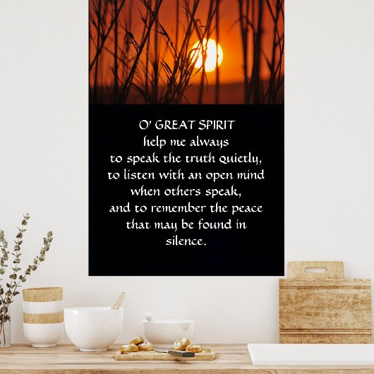 Indiaas nationaal gebed poster (Keuken)