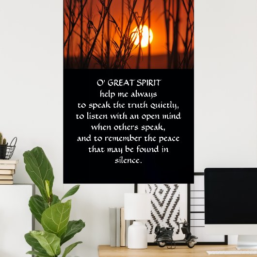 Indiaas nationaal gebed poster (Thuiskantoor)