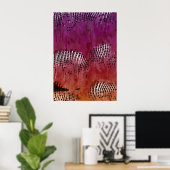 Indiaas Night Abstract Art Poster (Thuiskantoor)