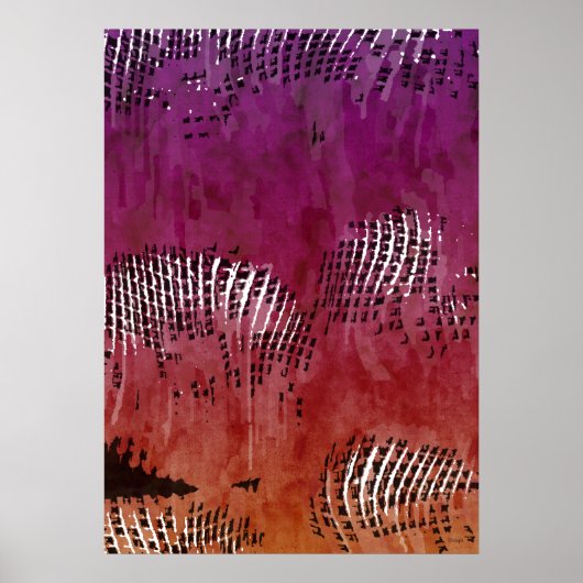 Indiaas Night Abstract Art Poster (Voorkant)