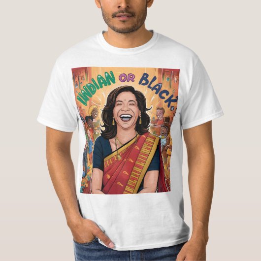 Indiaas of zwart | Kamala Harris T-shirt (Voorkant)