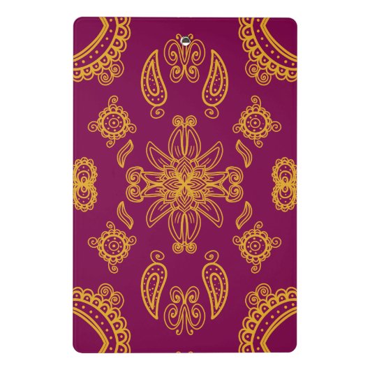 Indiaas ontwerp mini klembord (Achterkant)