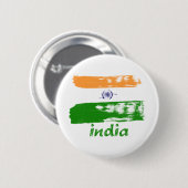 Indiaas ontwerp voor lijnpenseelstreek ronde button 5,7 cm (Voorkant /achterkant)