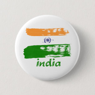Indiaas ontwerp voor lijnpenseelstreek ronde button 5,7 cm
