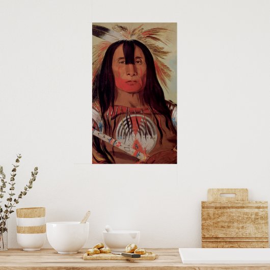 Indiaas opperbevelhebber 1832, Poster voor bloedtr (Keuken)