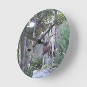 Indiaas opperhoofd met paard ronde klok (Hoek)