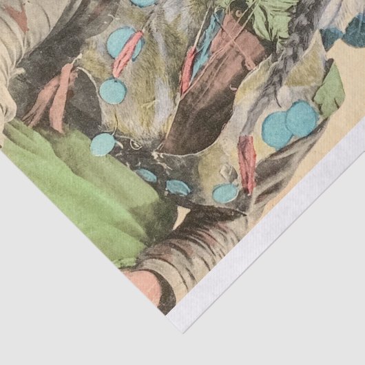  Indiaas opperkleurig ontcijferd Tissuepapier (Detail)