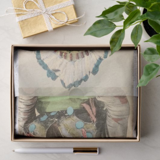  Indiaas opperkleurig ontcijferd Tissuepapier (Geschenk)