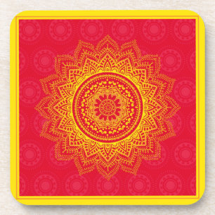 Indiaas ornament bier onderzetter