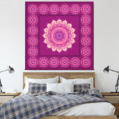 Indiaas ornament canvas afdruk (Insitu (Slaapkamer))