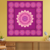 Indiaas ornament canvas afdruk (Insitu (Woonkamer))