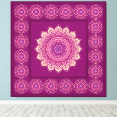 Indiaas ornament canvas afdruk (Insitu (Houten vloer))