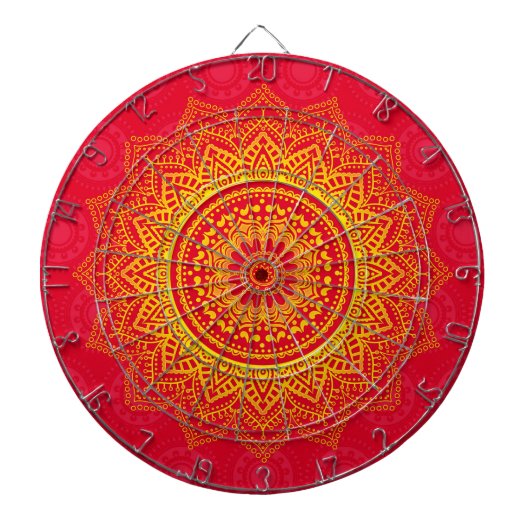 Indiaas ornament dartbord (Voorkant)