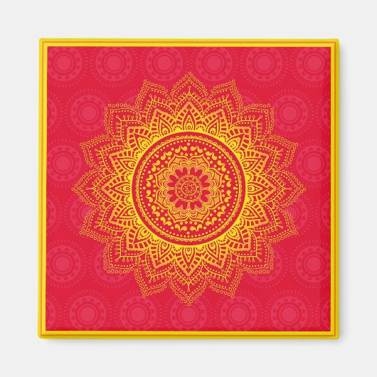 Indiaas ornament magneet (Voorkant)
