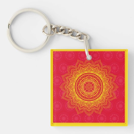 Indiaas ornament sleutelhanger (voorkant)