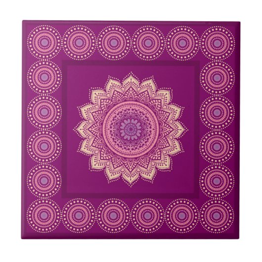 Indiaas ornament tegeltje (Voorkant)