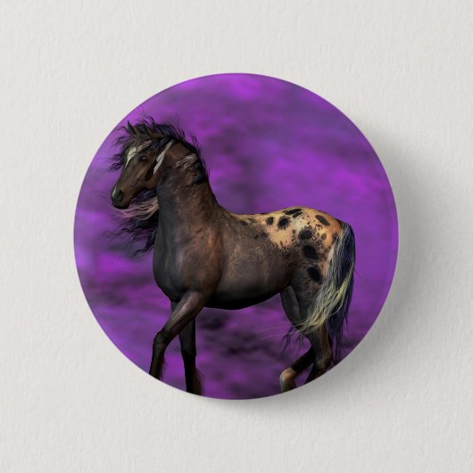 Indiaas paard ronde button 5,7 cm (Voorkant)