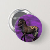 Indiaas paard ronde button 5,7 cm (Voorkant /achterkant)