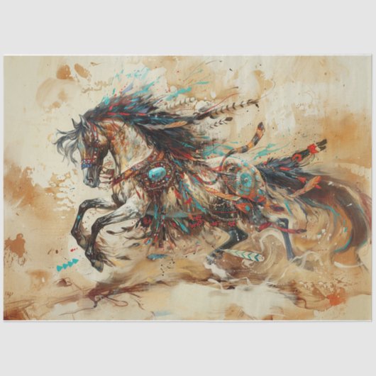 Indiaas paard tissuepapier (Voorkant)