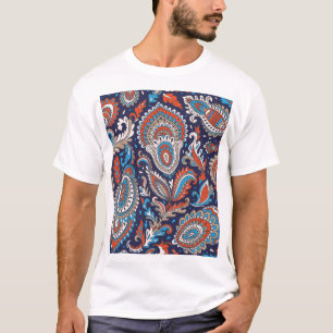 Indiaas Paisley medaillon etnisch patroon. T-shirt