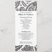 Indiaas Paisley Wedding Programme Programmakaart (Voorkant)