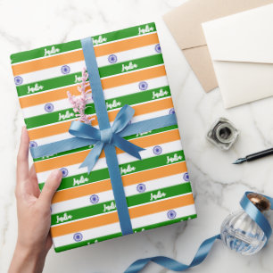 Indiaas pakpapier, Indische vlag patriottisch Cadeaupapier
