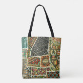 Indiaas patchwork tapijt in Rajasthan, Azië Tote Bag (Achterkant)