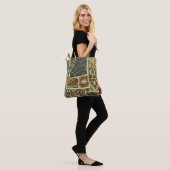 Indiaas patchwork tapijt in Rajasthan, Azië Tote Bag (Op model)