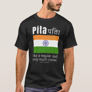 Indiaas Patriot Flag Fathers Dag Papa T-shirt