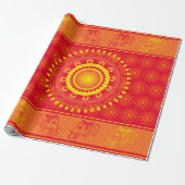 Indiaas patroon cadeaupapier (Uitgerold)