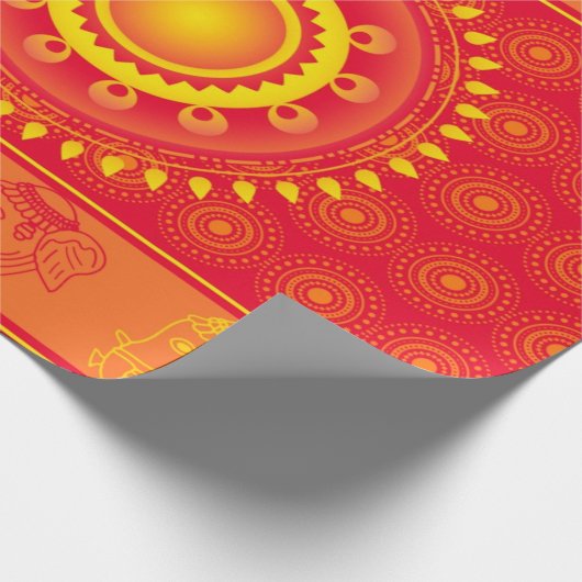 Indiaas patroon cadeaupapier (Hoek)