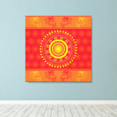 Indiaas patroon canvas afdruk (Insitu (Houten vloer))