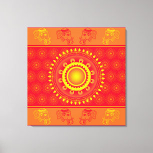 Indiaas patroon canvas afdruk