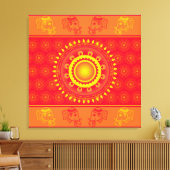 Indiaas patroon canvas afdruk (Insitu (Woonkamer))