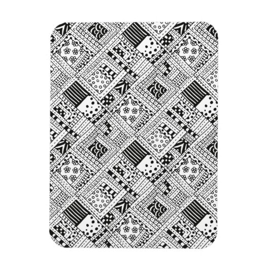 Indiaas patroon Doodle Magneet (Verticaal)