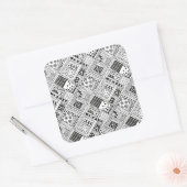 Indiaas patroon Doodle Vierkante Sticker (Envelop)