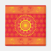 Indiaas patroon magneet (Voorkant)