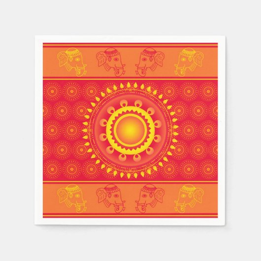 Indiaas patroon servetten (Voorkant)