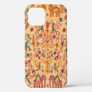 Indiaas patroon van fabricindian, stof, india, of iPhone 12 hoesje