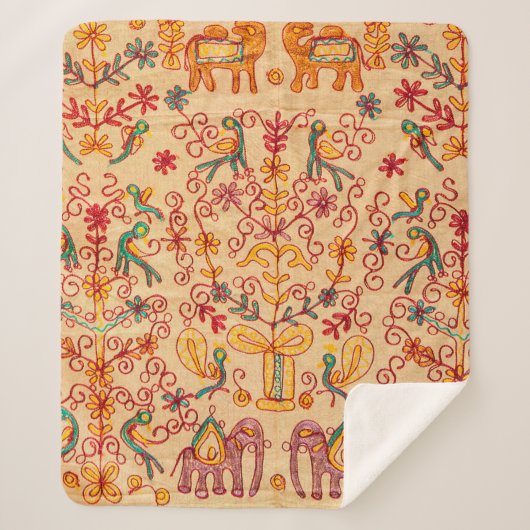 Indiaas patroon van fabricindian, stof, india, of sherpa deken (Voorkant)