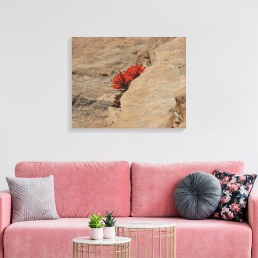 Indiaas penseel in Rocks bij Zion Canvas Afdruk (Insitu (Woonkamer))