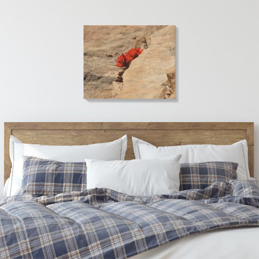 Indiaas penseel in Rocks bij Zion Canvas Afdruk (Insitu (Slaapkamer))
