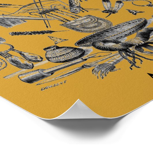 Indiaas Poster Kunstvoorwerpen (Hoek)